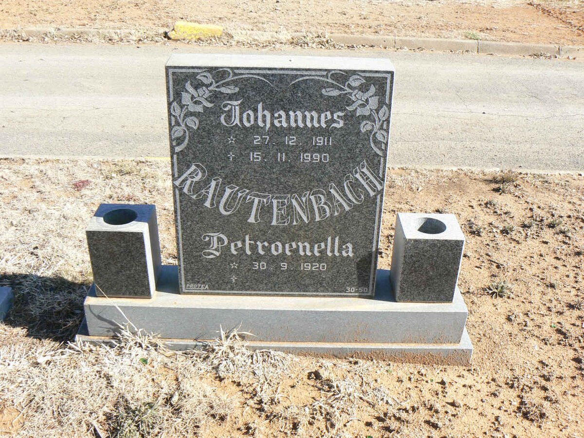 RAUTENBACH Johannes 1911-1990 &amp; Petroenella 1920-