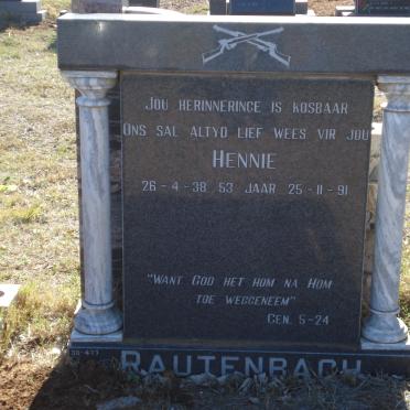 RAUTENBACH Hennie 1938-1991