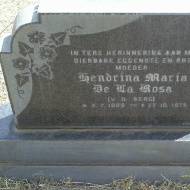 ROSA Hendrina Maria, de la nee V.D.BERG 1909-1975