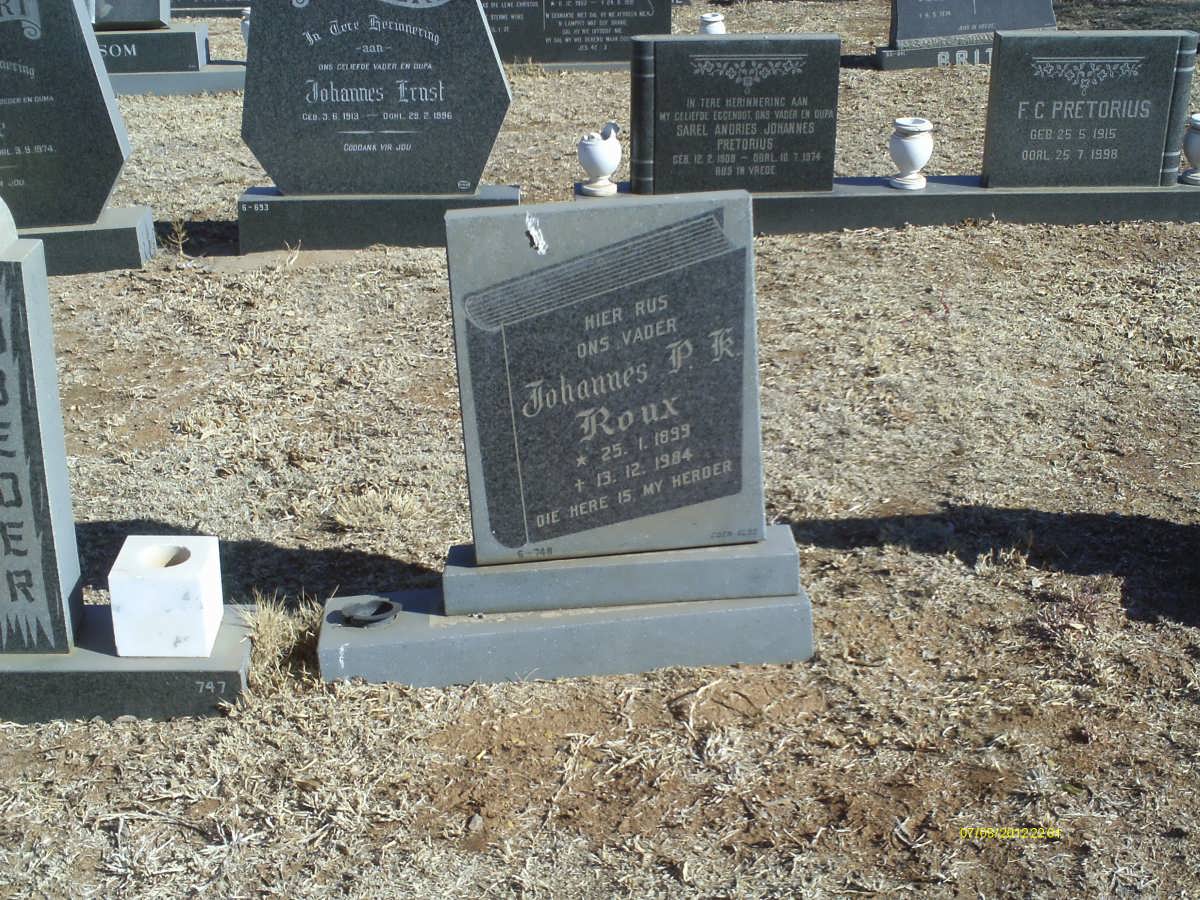 ROUX Johannes P.K. 1899-1984