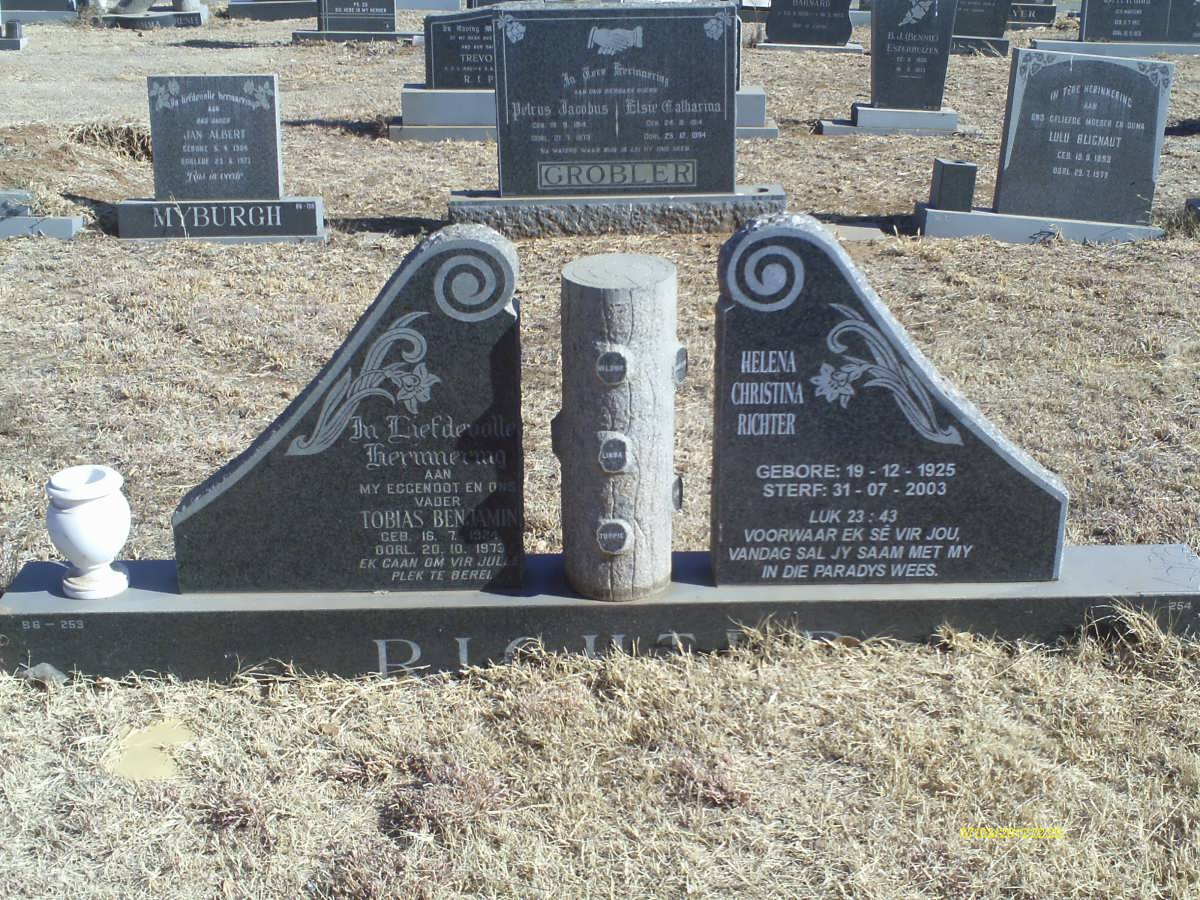 RICHTER Tobias Benjamin 1924-1973 &amp; Helena Christina 1925-2003