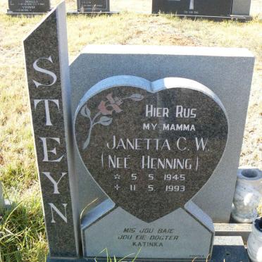 STEYN Janetta C.W. nee HENNING 1945-1993