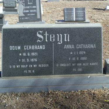 STEYN Douw Gerbrand 1921-1976 &amp; Anna Catharina 1924-1986