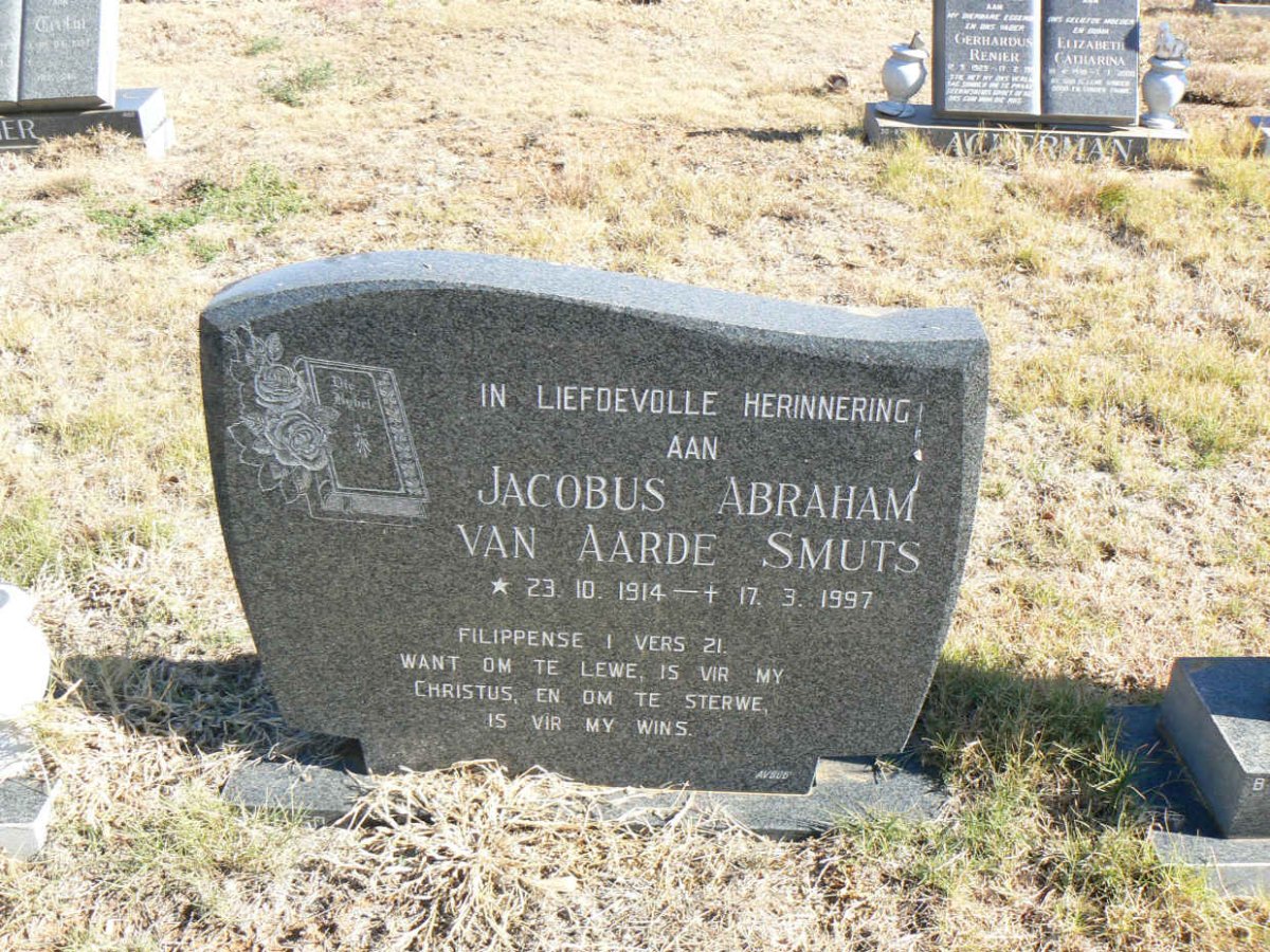 SMUTS Jacobus Abraham Van Aarde 1914-1997