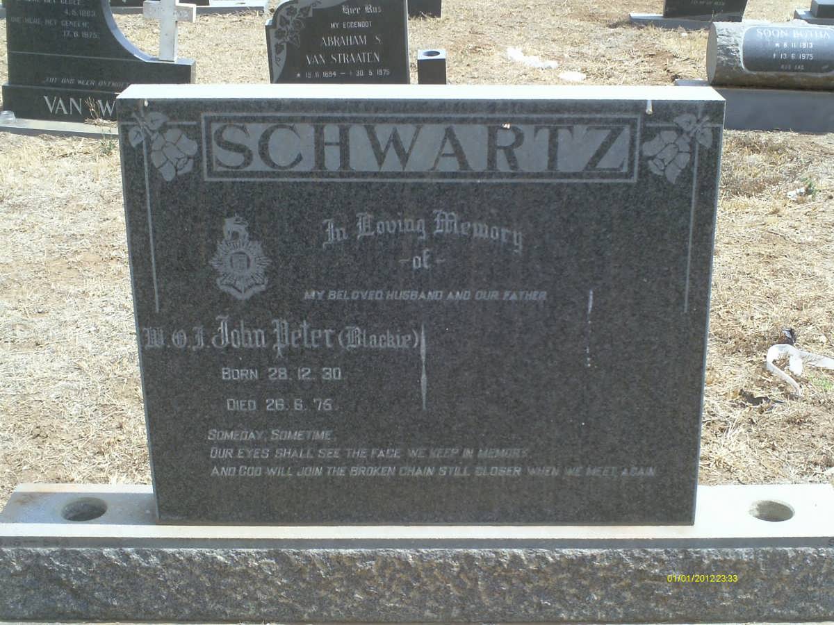 SCHWARTZ John Peter 1930-1975