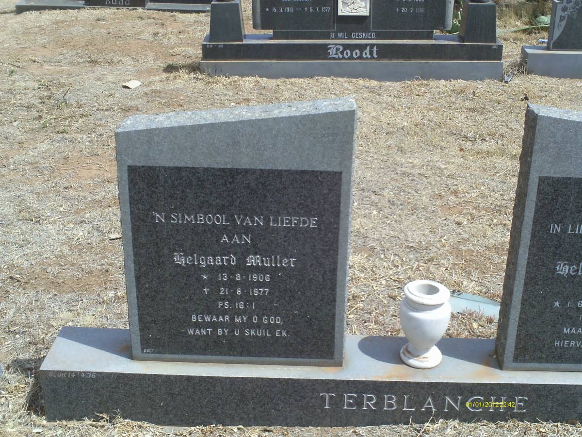 TERBLANCHE Helgaard Muller 1906-1977