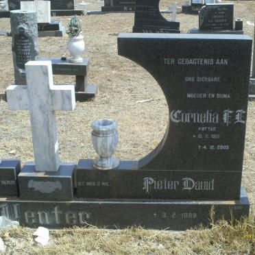 VENTER Pieter David -1989 :: VENTER Cornelia F.E. nee POTTAS 1921-2005