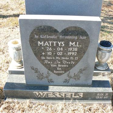 WESSELS Mattys M.L. 1938-1992