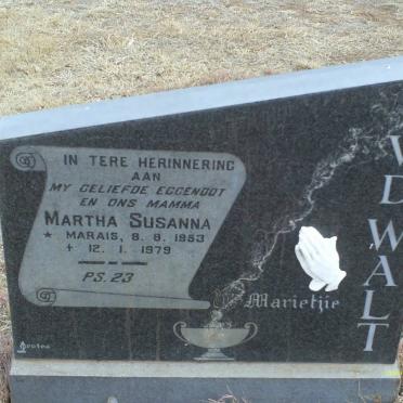 WALT Martha Susanna, v.d. nee MARAIS 1953-1979