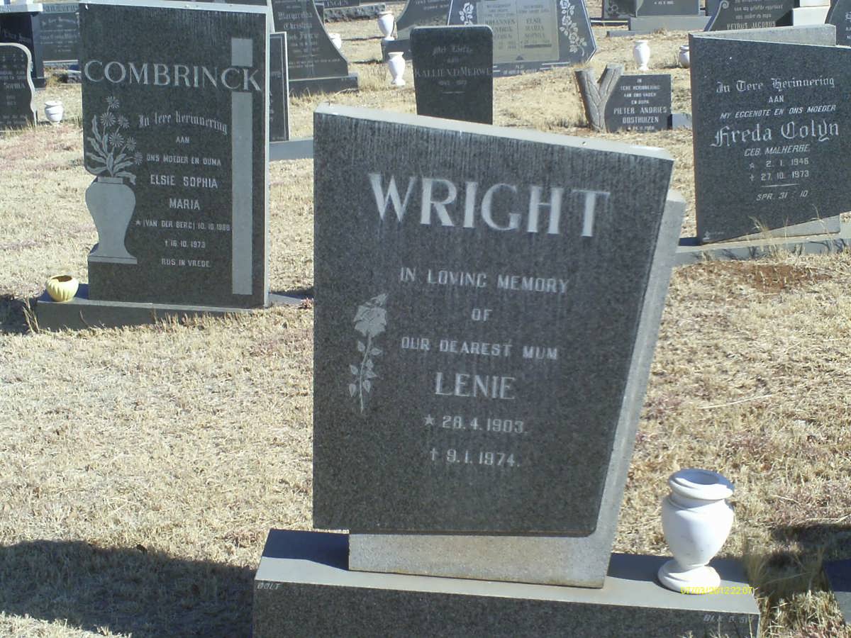 WRIGHT Lenie 1903-1974