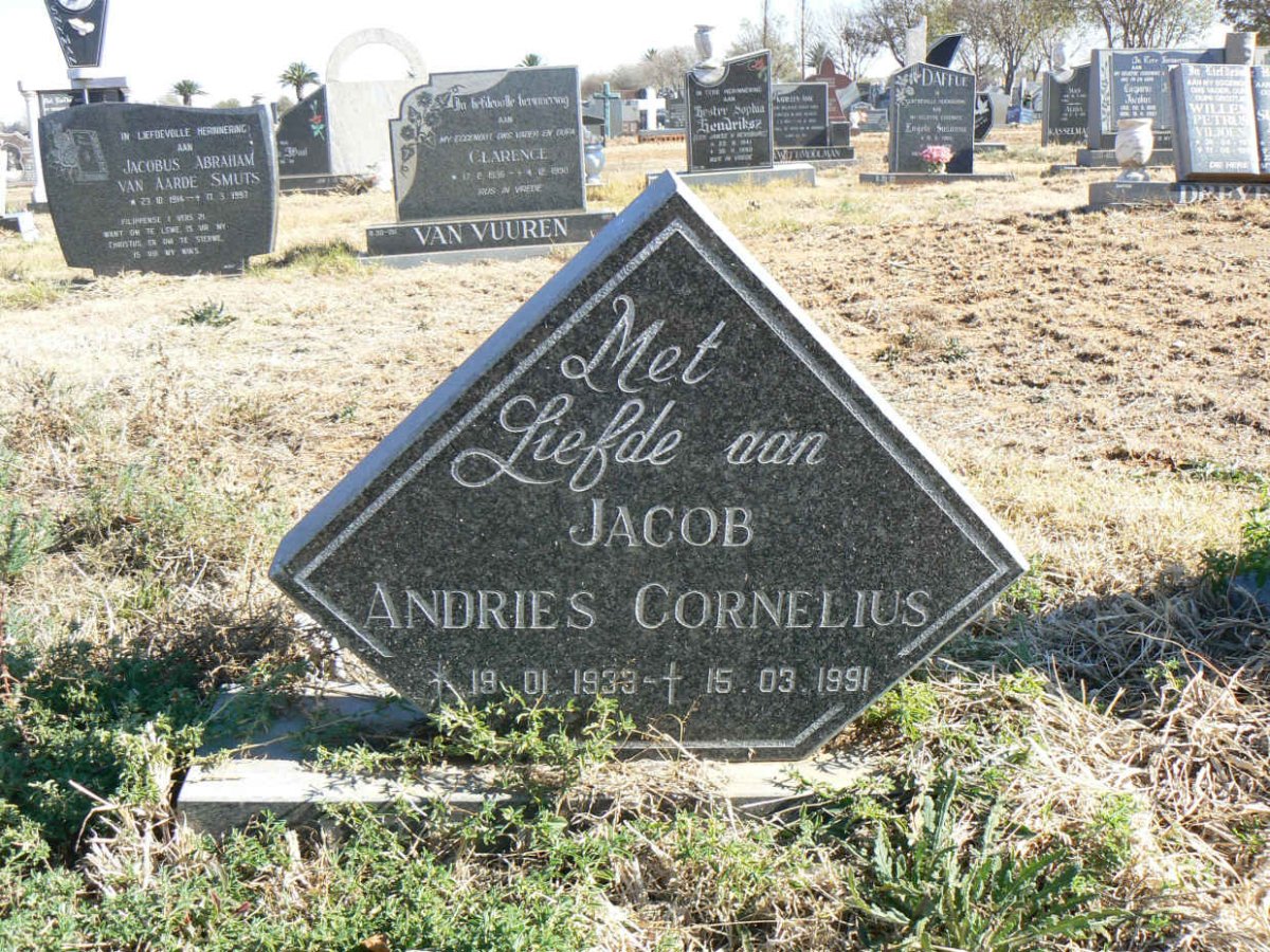 ? Jacob Andries Cornelius 1933-1991