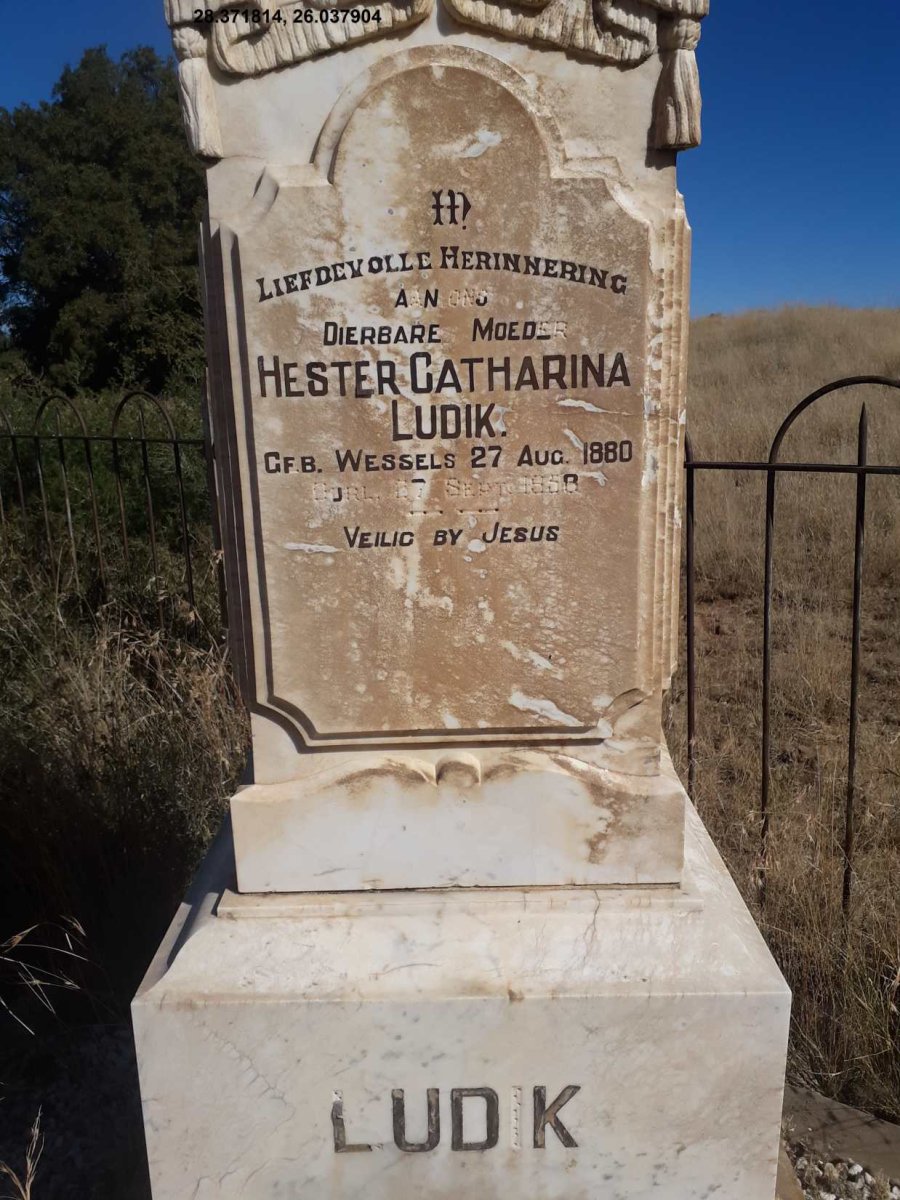 LUDIK Hester Catharina nee WESSELS 1880-1958