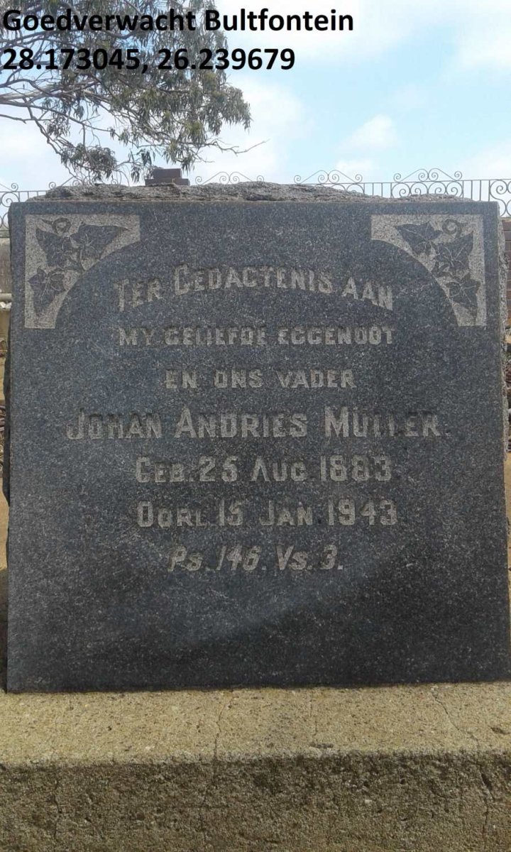 MÜLLER Johan Andries 1883-1943