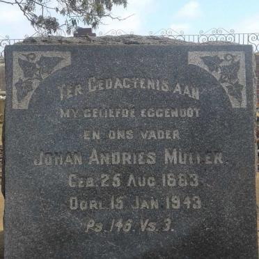 MÜLLER Johan Andries 1883-1943
