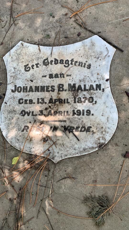 MALAN Johannes B. 1870-1919