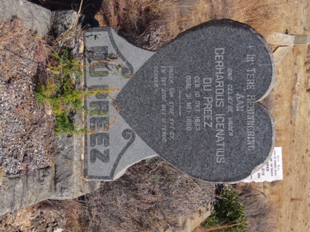 PREEZ Gerhardus Igenatius, du 1853-1880