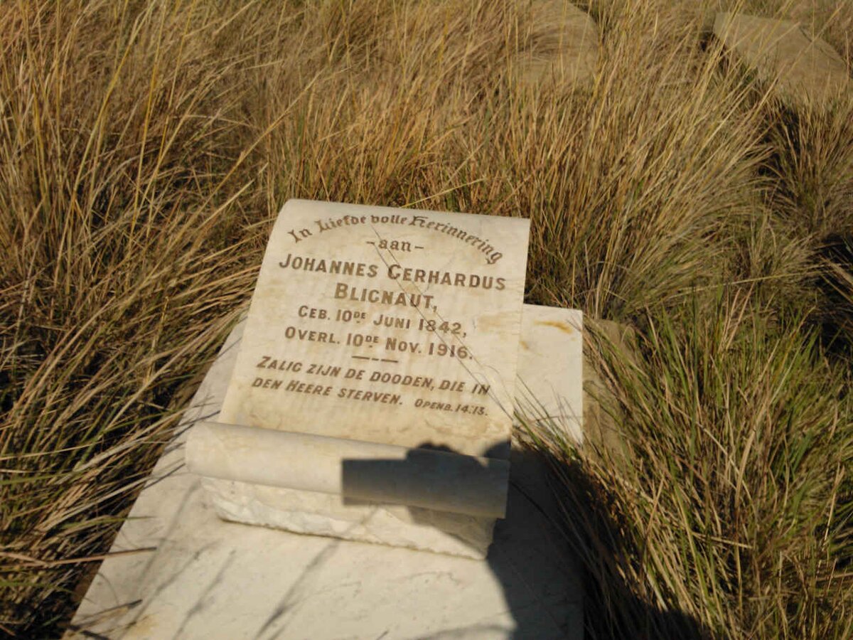 BLIGNAUT Johannes Gerhardus 1842-1916