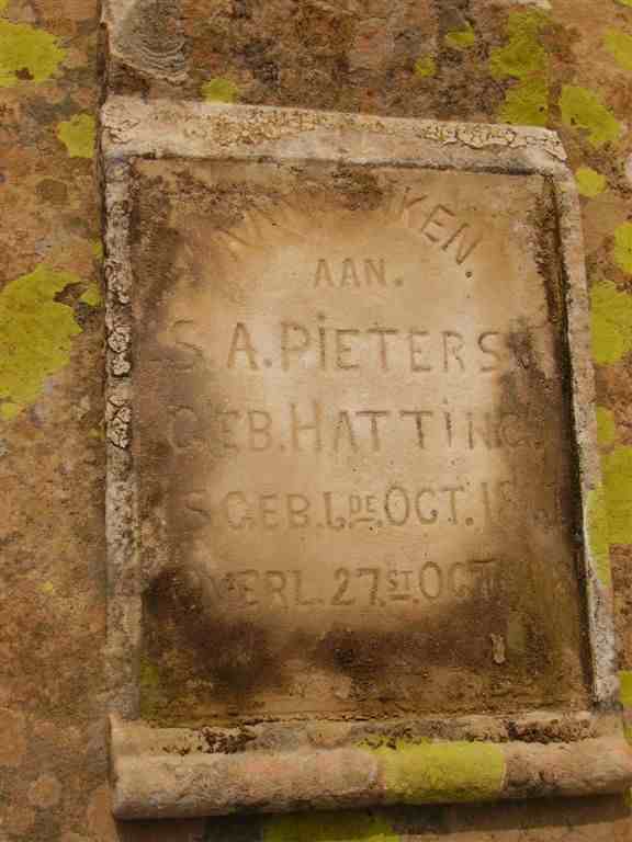 PIETERS S.A. nee HATTING 1830-1888