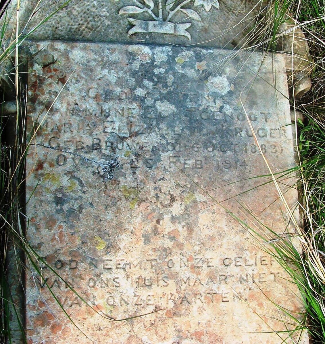 KRUGER Maria Elizabeth nee BRUWER 1883-1914