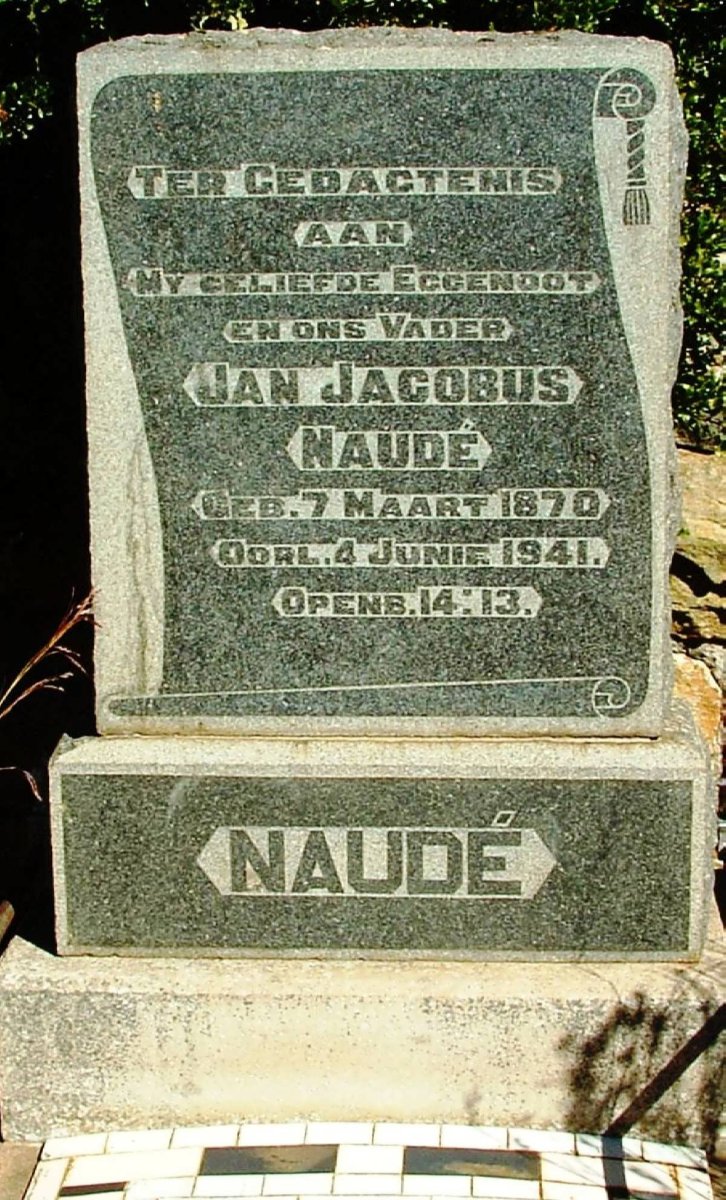 NAUDE Jan Jacobus 1870-1941