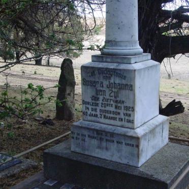 ZYL Susara Johanna, van nee ZIETSMAN -1925