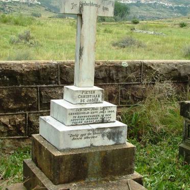 JAGER Pieter Christiaan, de 188?-1900