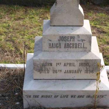 ARCHBELL Joseph Haigh 1830-1898