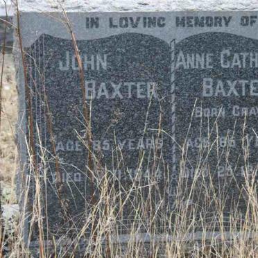 BAXTER John -1944 &amp; Anne Catherine CRAVEN -1935