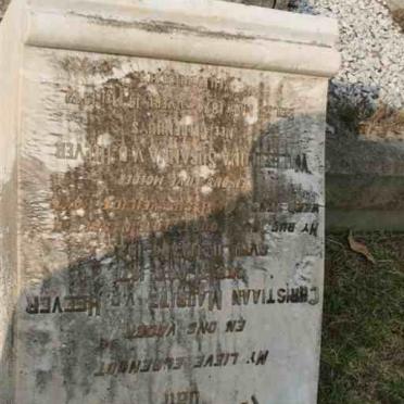 HEEVER Christiaan Maurtiz 1871-1926 &amp; Wilhelmina Susanna nee GELDENHUYS 1874-1942