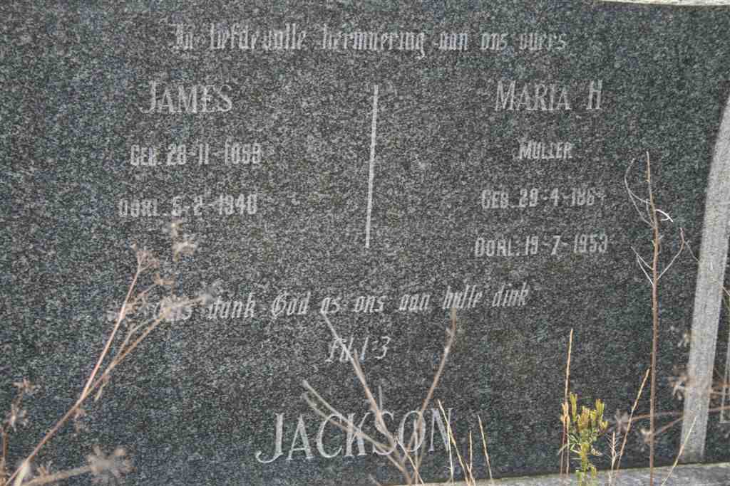 JACKSON James 1859-1940 &amp; Maria H. MULLER 1864-1953