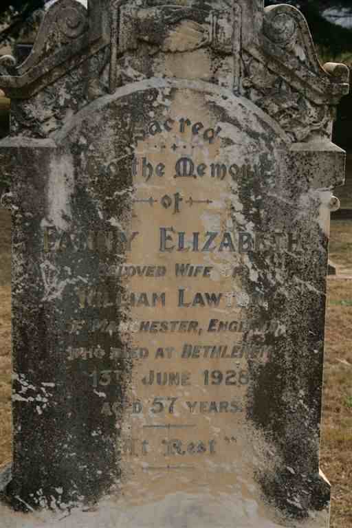 LAWTON Fanny Elizabeth -1928