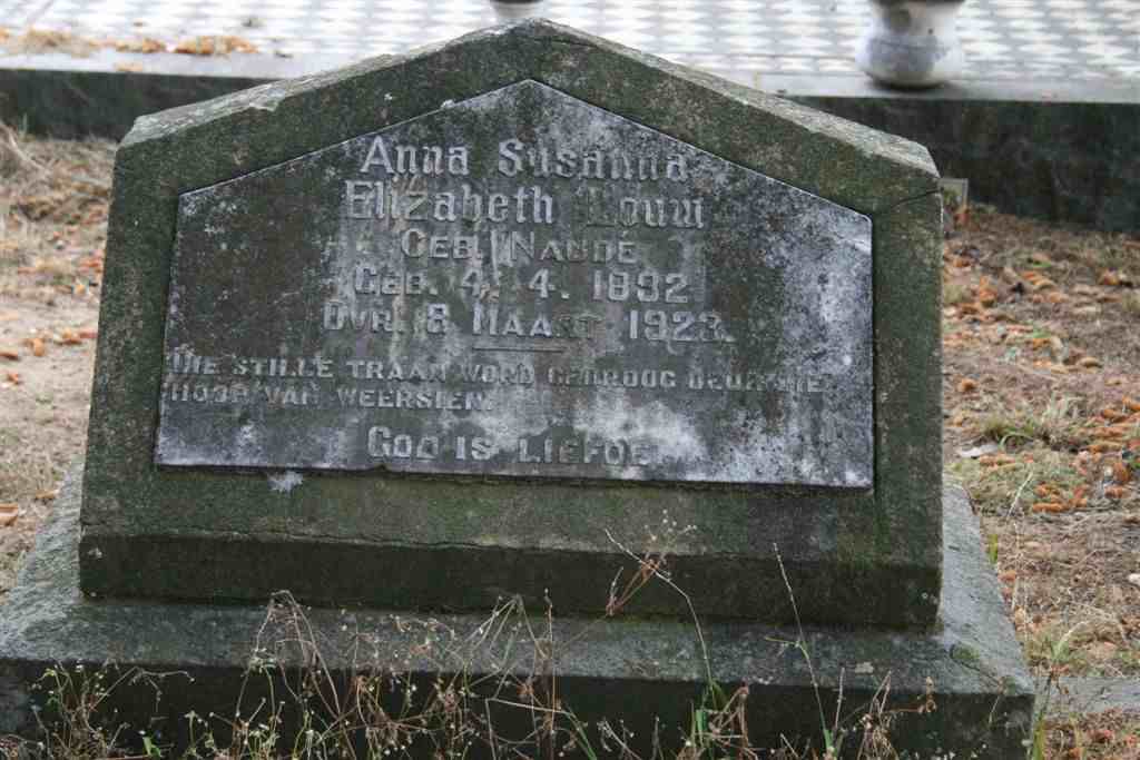 LOUW Elizabeth nee NAUDE 1892-1923