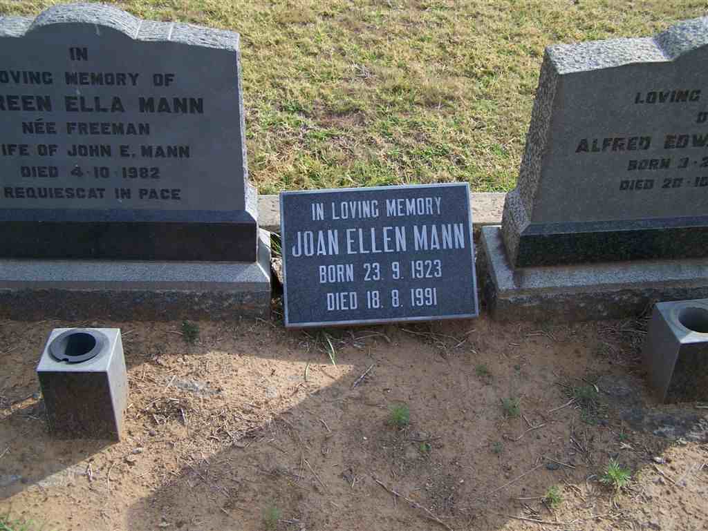 MANN Joan Ellen 1923-1991
