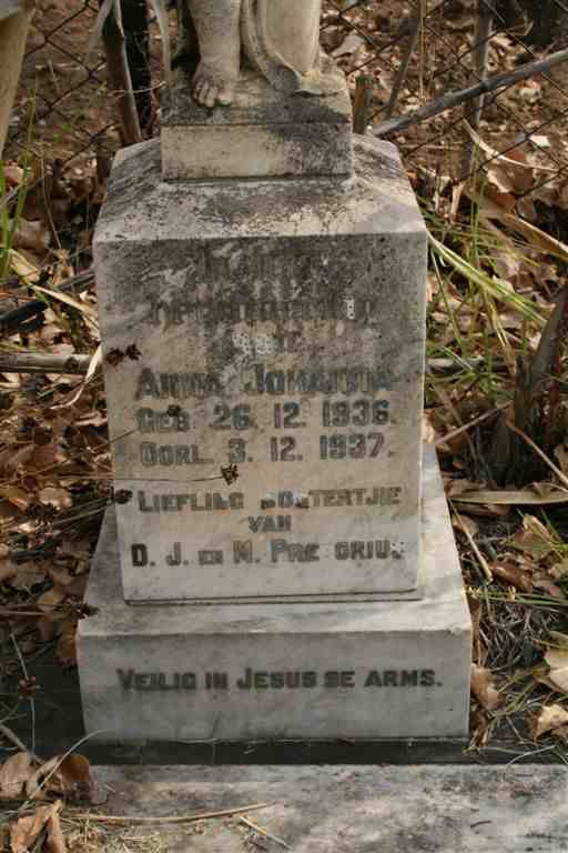 PRETORIUS Anna Johanna 1936-1937