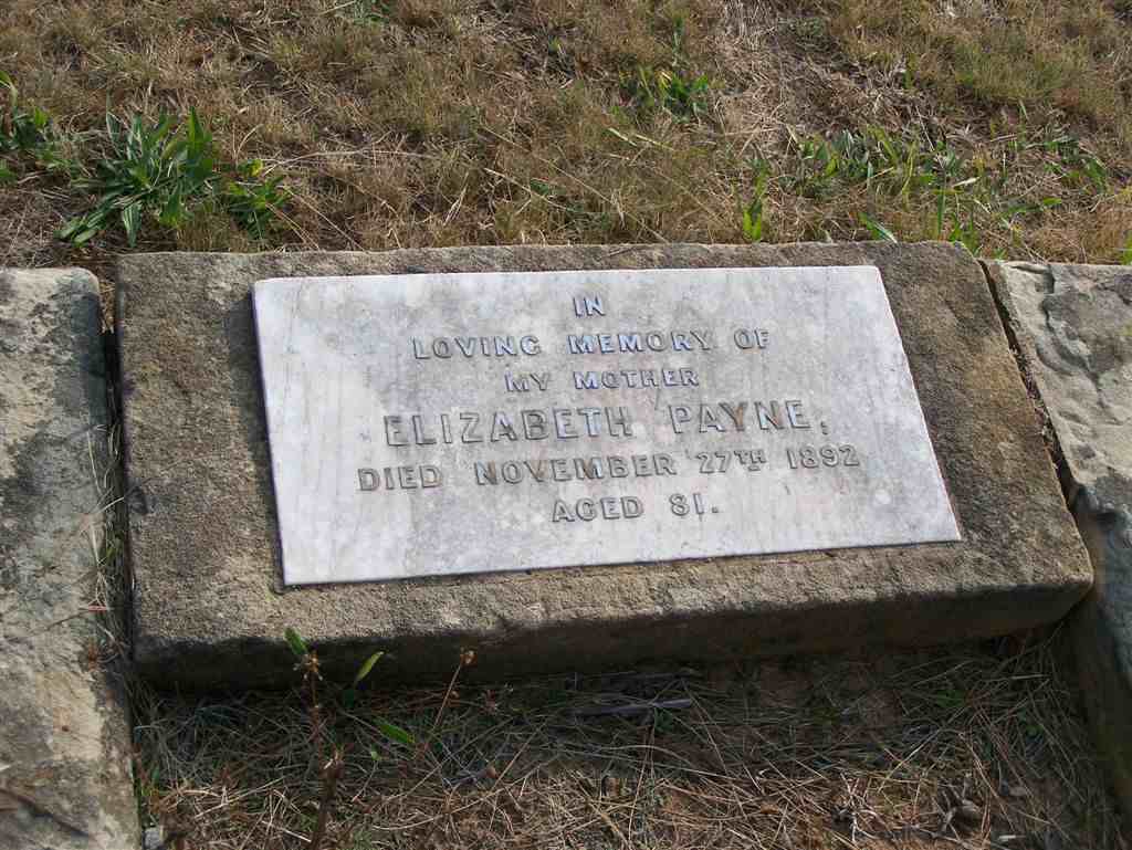 PAYNE Elizabeth -1892