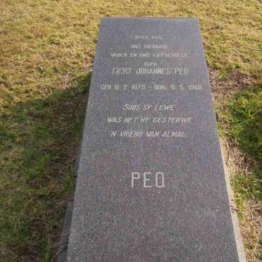 PEO Gert Johannes 1879-1960