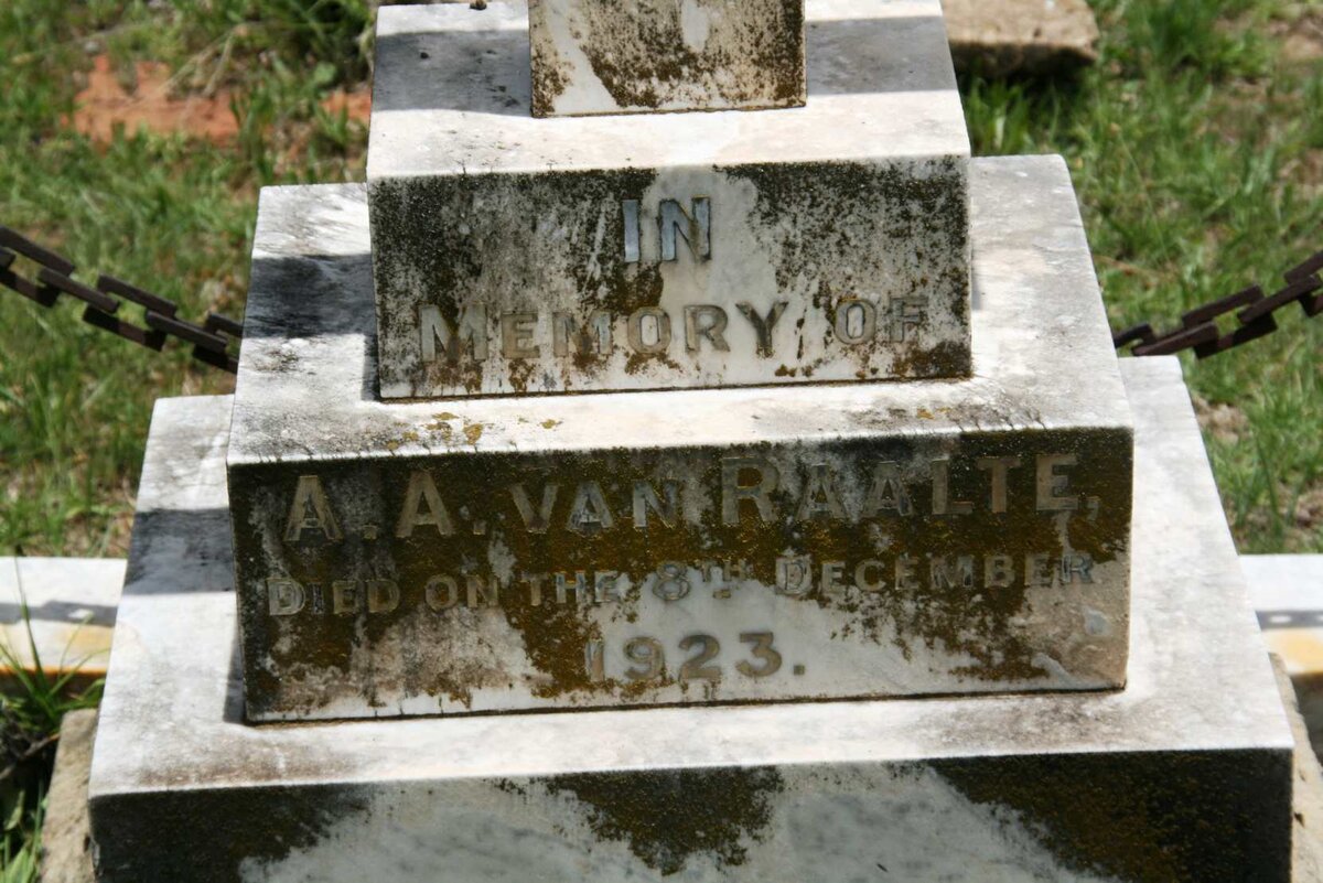 RAALTE A.A., van -1923