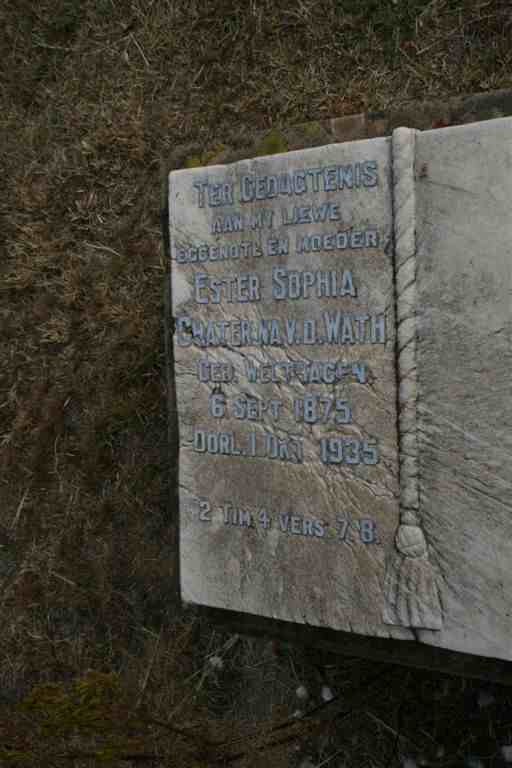 WATH Ester Sophia Chaterina, v.d. nee WELTHAGEN 1875-1935