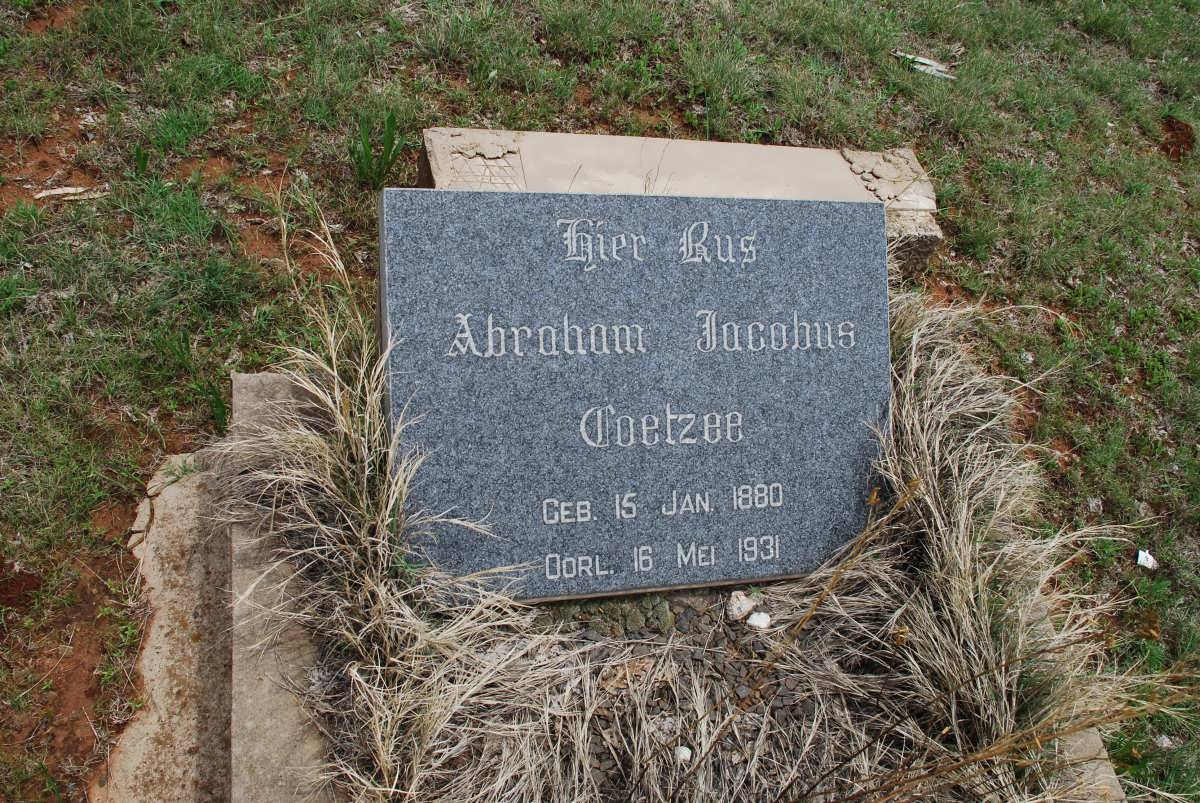 COETZEE Abraham Jacobus 1880-1931