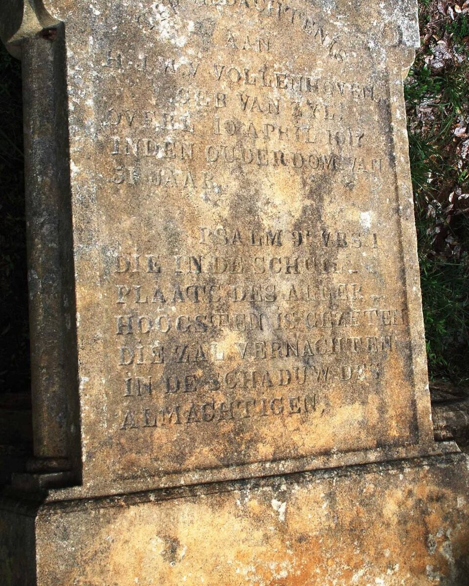 VOLLENHOVEN H.J.M., v. nee VAN ZYL -1917