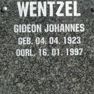 WENTZEL Gideon Johannes 1923-1997