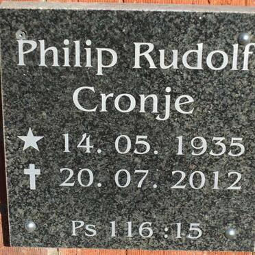 CRONJE Philip Rudolf 1935-2012
