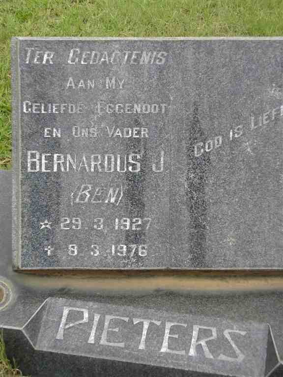 PIETERS Bernardus J. 1927-1976