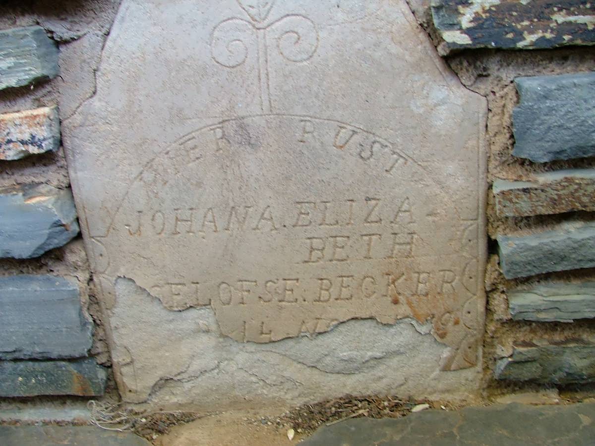 BECKER Johanna Elizabeth -1902