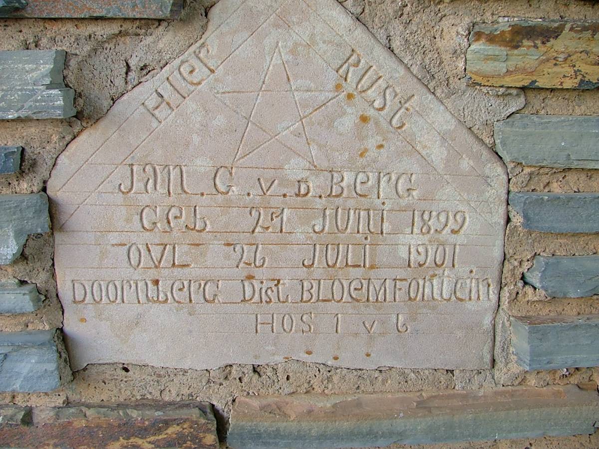 BERG Jan. G., v.d. 1899-1901