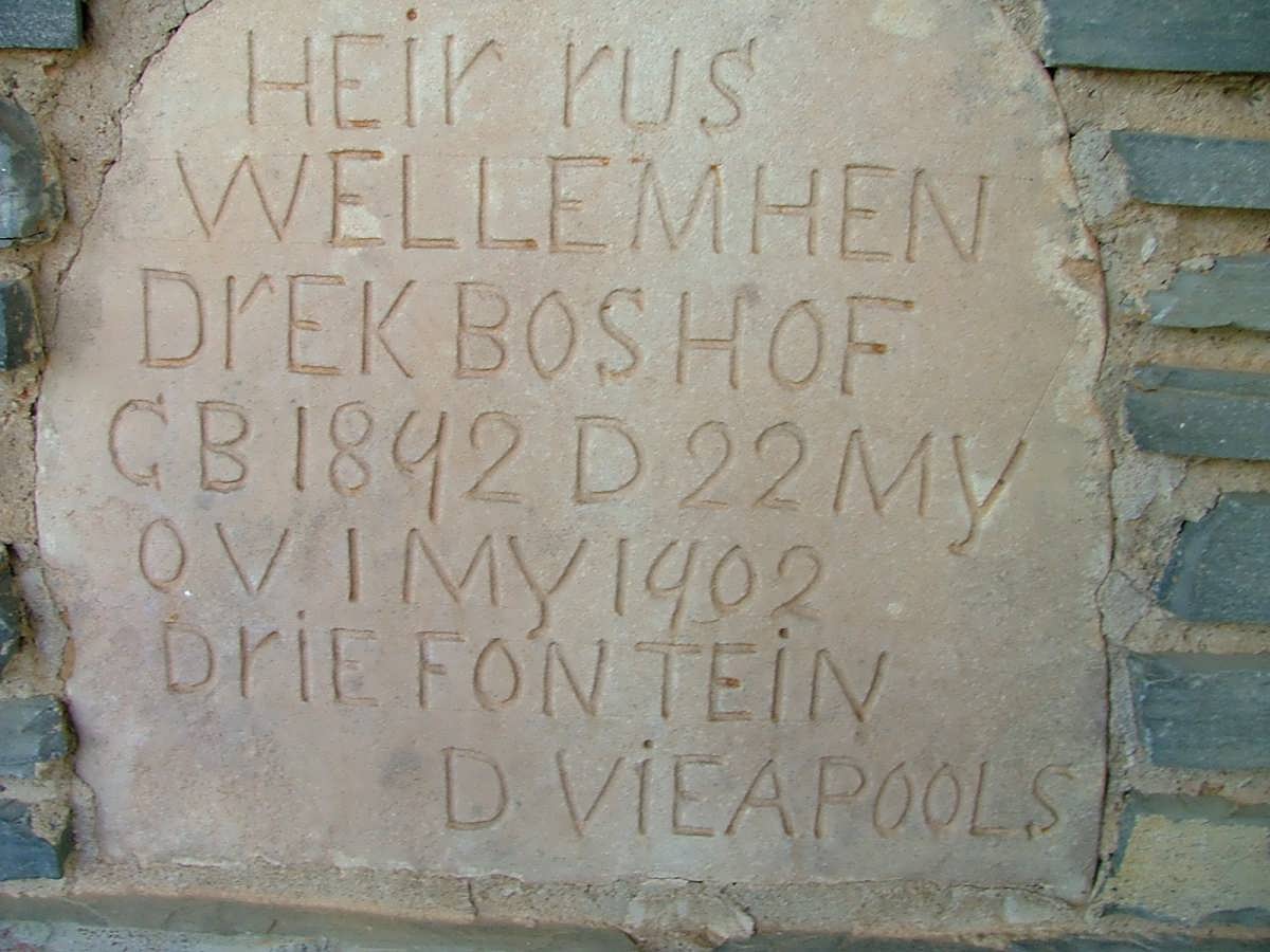 BOSHOF Wellem Hendrek 1892-1902