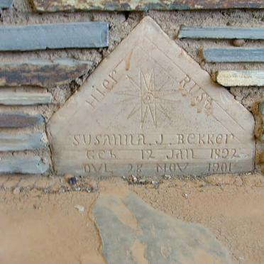 BEKKER Susanna J. 1892-1901