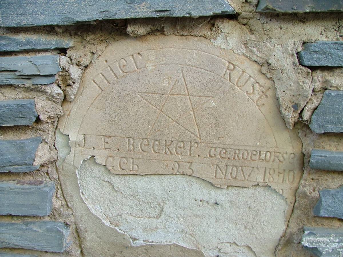 BECKER J.E. nee ROELOFSE 1870-1901