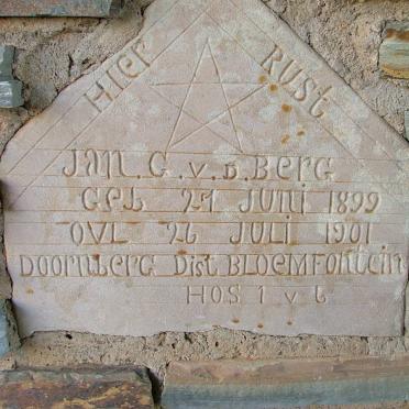 BERG Jan. G., v.d. 1899-1901