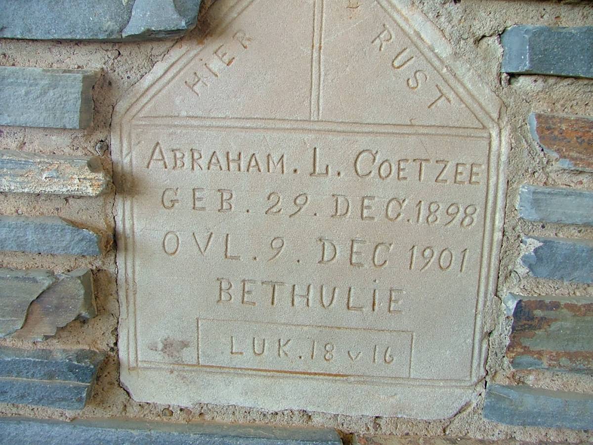 COETZEE Abraham L. 1898-1901